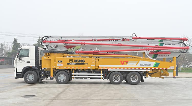 XCMG Schwing 58m concrete pump truck HB58V new concrete truck with sinotruk howo chassis for sale